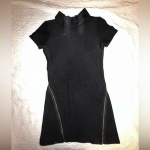 Theory Black Zipper Dress